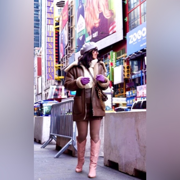 NWT The‎ Drop Chocolate Brown Aiden Vegan Leather Chic Mini Skirt Small 4 6 (A6) - Picture 8 of 9